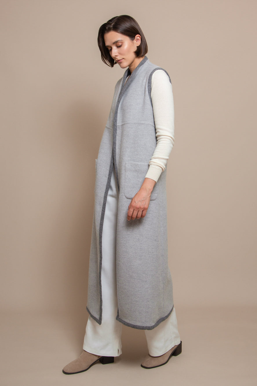 Olivia Grey - Reversible Alpaca Blend Vest – Francis Stories